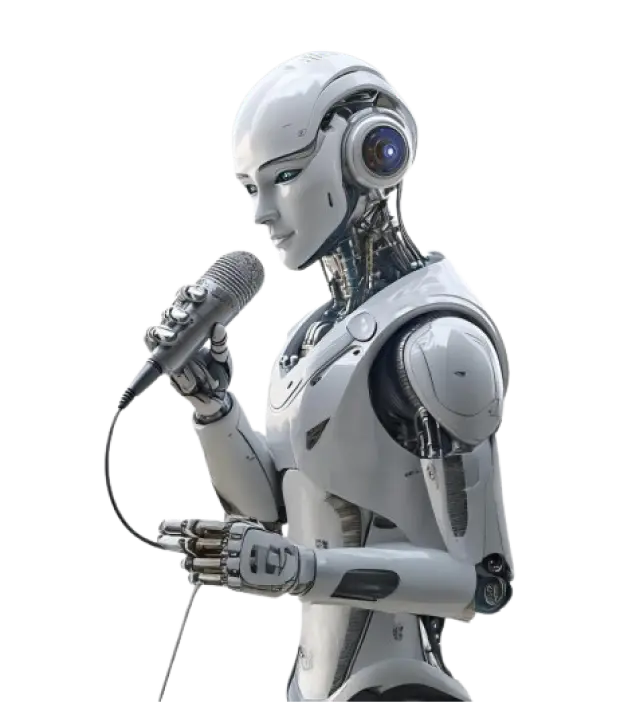 robot con microfono